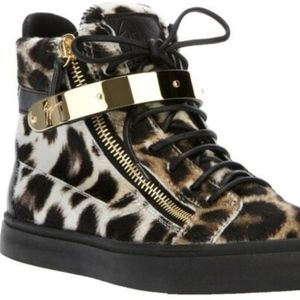 Giuseppe Zanotti Leopard High-Top Sneakers